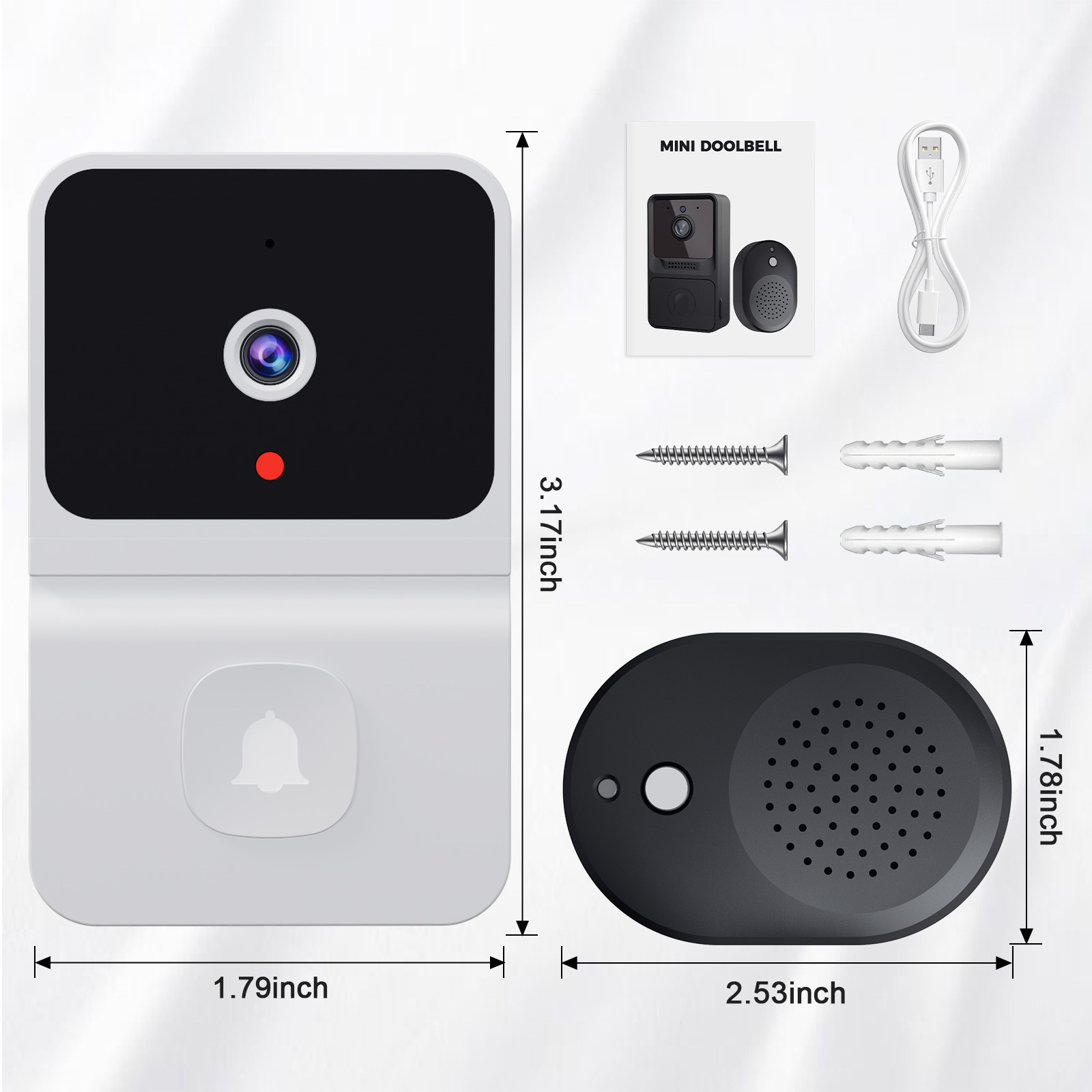 Graffiti Z30 видеодомофон с низким потреблением энергии, мобильный мониторинг, WiFi, умный дверной звонок