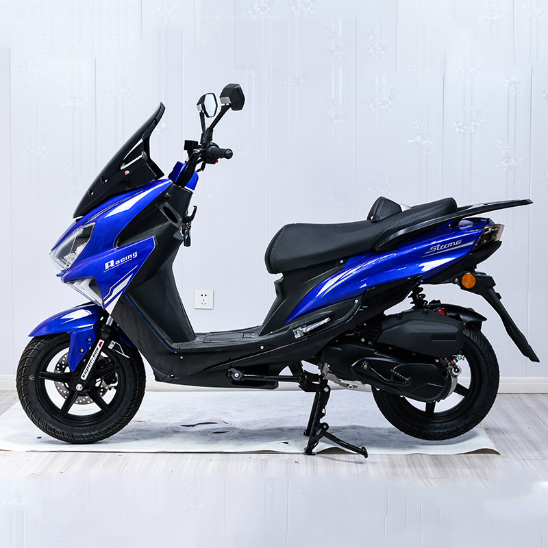 Sabertooth Blue Export Two-Wheeled Motorcycle Scooter Long-Distance King Double Motorcycle Delivery Bike
