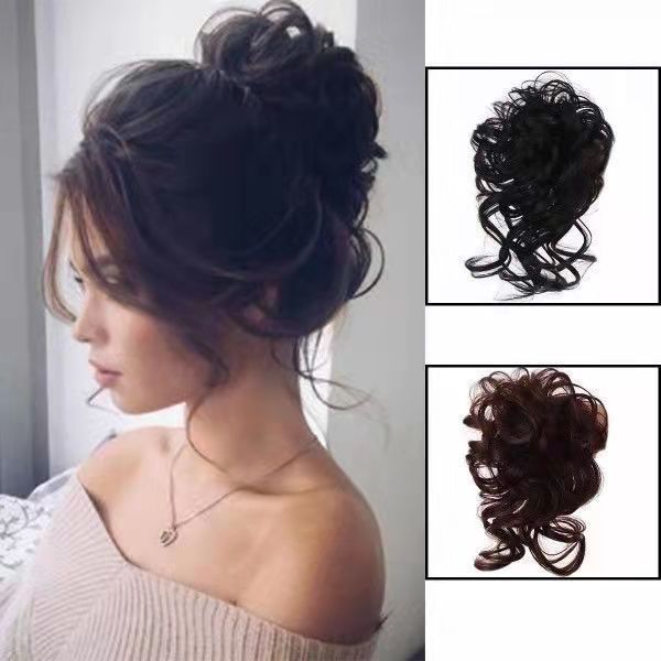 Wig Ball Grabber Style Dragon Beard Female Fluffy Long Beard Hair Bag Wig Set High Ponytail Chicken Nest Cocktail Hair Tie Hairpin