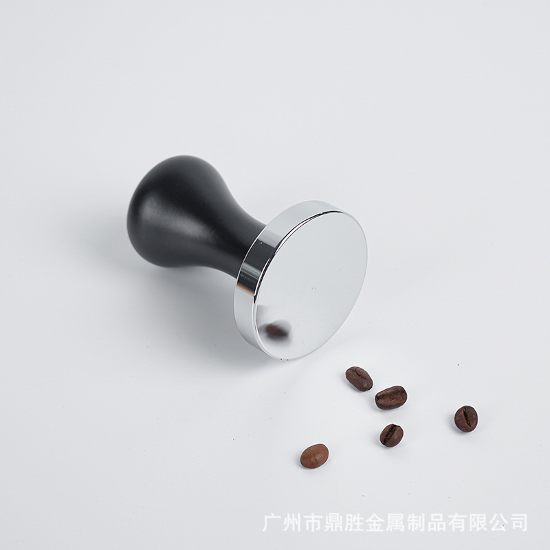 Coffee Tamper Stainless Steel Espresso Tamper Hammer Powder Dispenser Red Precious Handle 515358mm Powder Dispenser Tool
