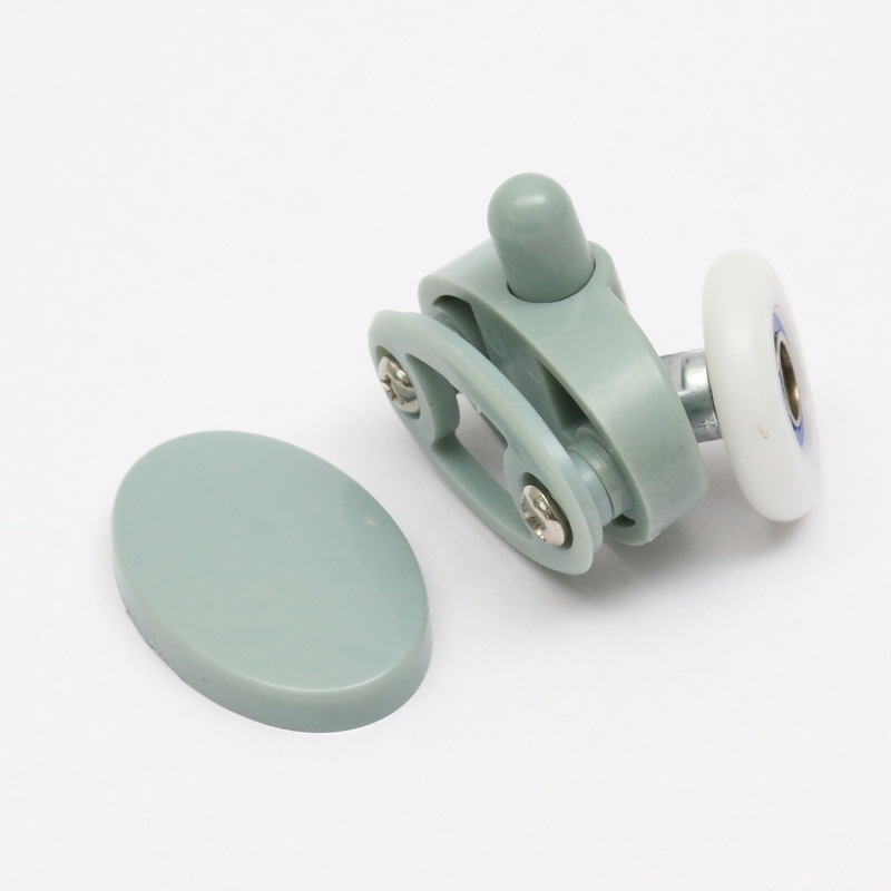 Factory Direct Supply of New Gray Double-Wheel Shower Room Spring Wheel Hardware Accessories, Large Quantity Discounts, Sliding Door Pulleys