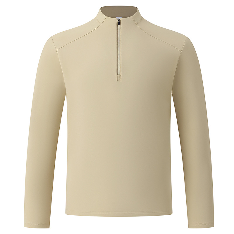 Dijia Ping Replacement Autumn and Winter New Long-Sleeved Casual Half-Zip Stand-Up Collar Top Long-Sleeved Sweatshirt Running Training Long t