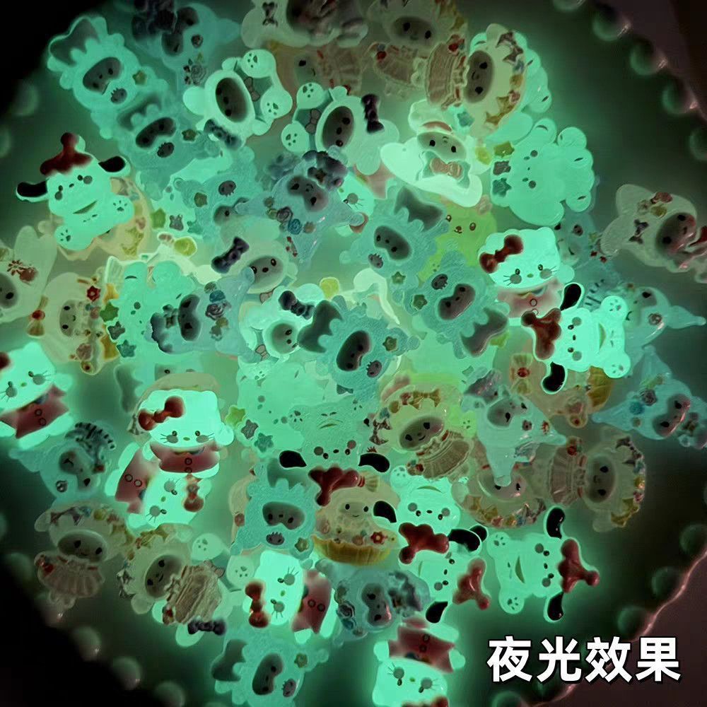 Sanrio Luminous Blind Bag New Product Independent Packaging Disassembly Artificial Resin Jewelry DIY Trendy Toy Reward Gift