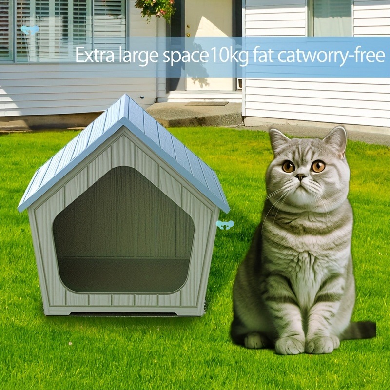 ③J 578 Imitation Wooden Cat House Outdoor Cat House