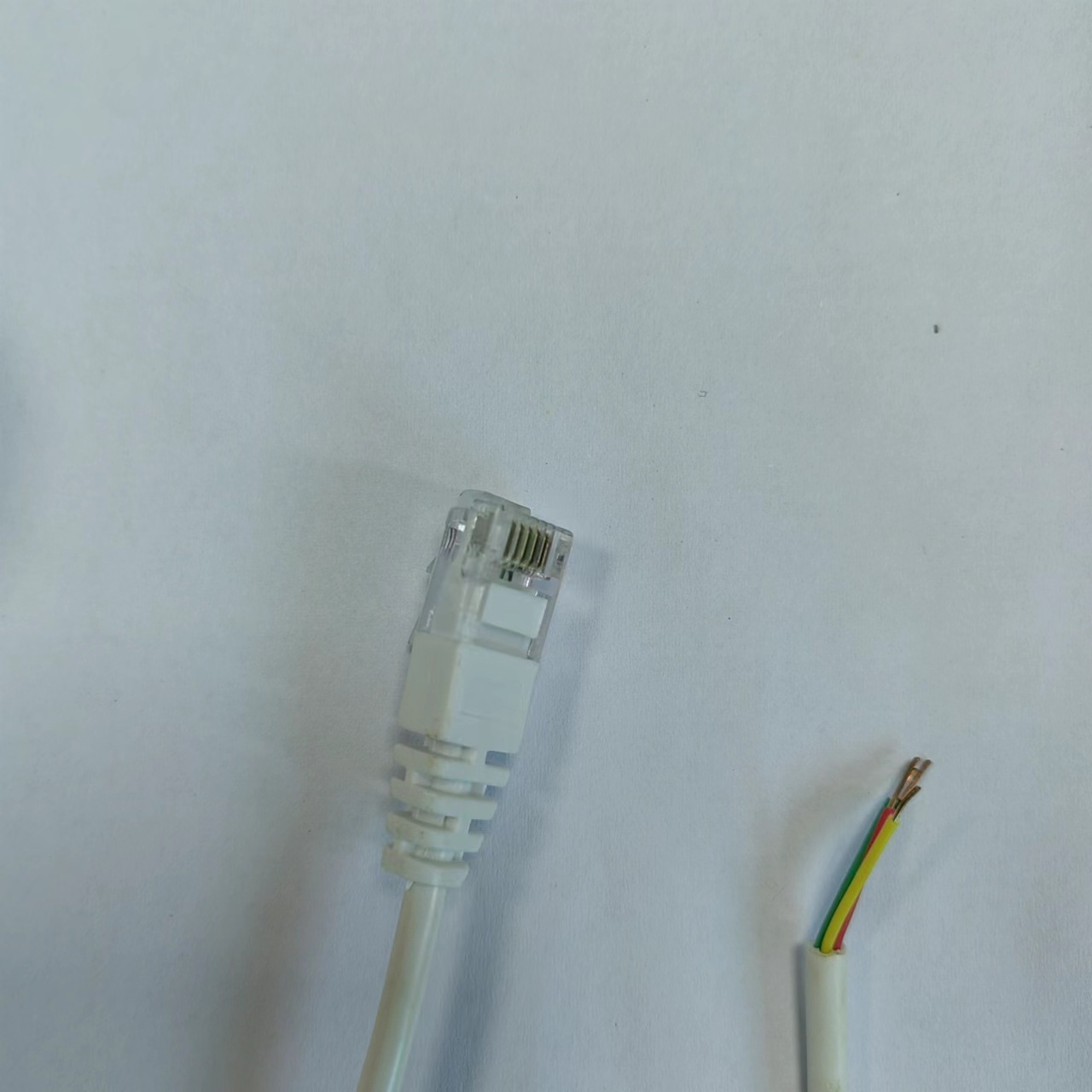 White RJ11 data 4C telephone line L = 5M single head crystal head injection molding