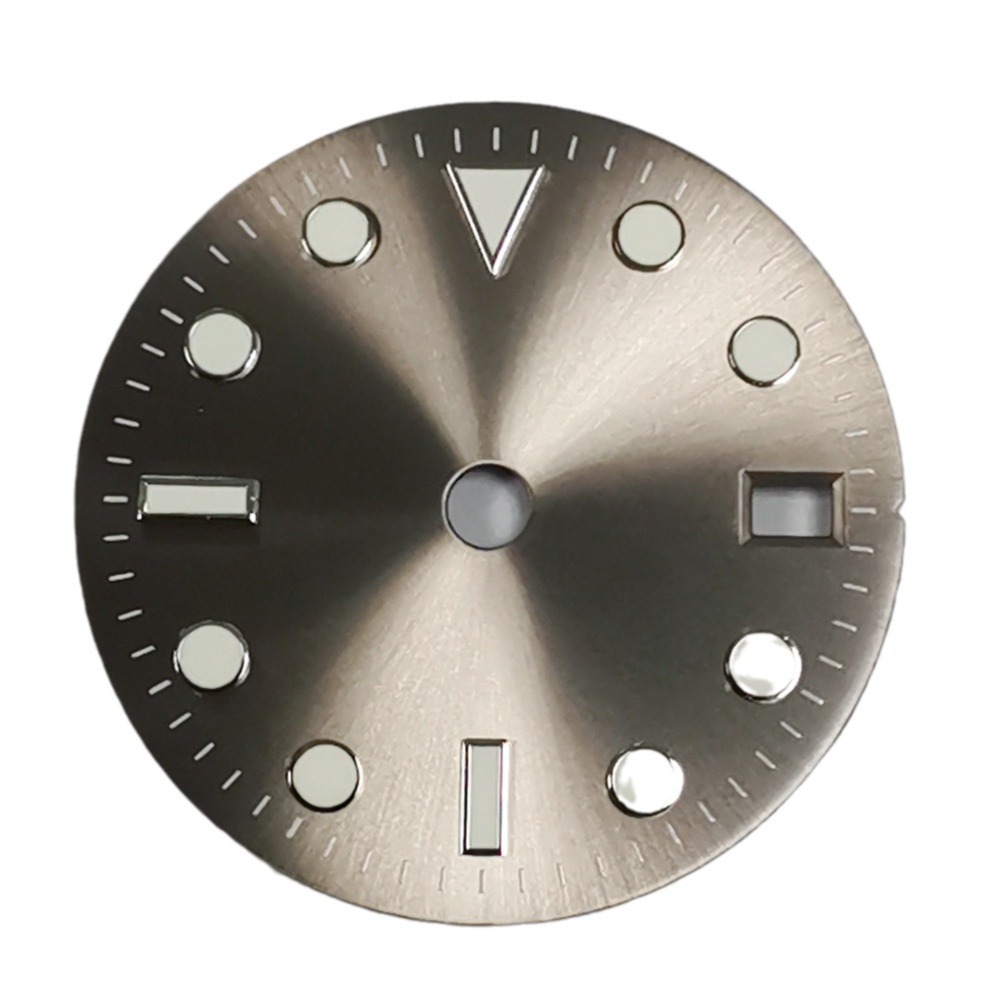 New 29MM no logo modified GMT four-pin dial accessories green luminous literal suitable for Japan NH34 movement