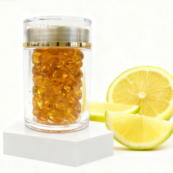 Lemon Vitality Sea Buckthorn Gel Candy Soft Capsules Xiaoni Fragrance Source Factory In-Stock Wholesale and Processing