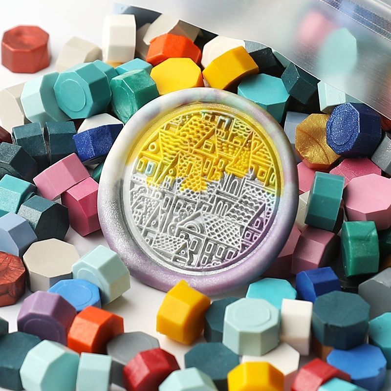 Vintage Set Envelope Wax Seal Wax Beads Wax Seal Stamp Wax Seal Mixed Color Bag Wholesale