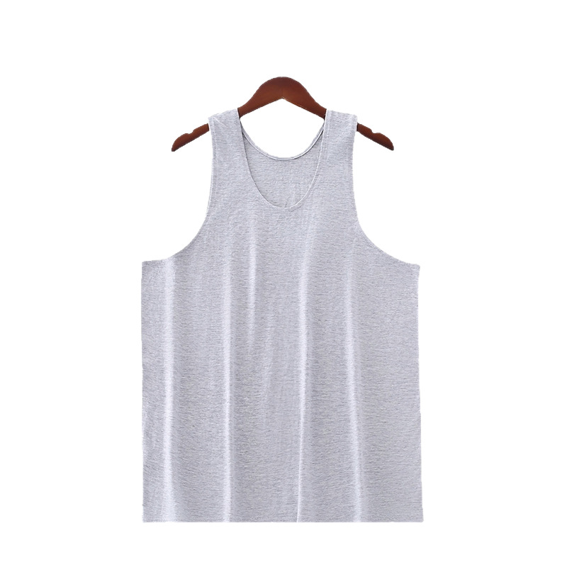 Men's Cotton Tank Top for Middle-Aged and Elderly, Thin Sports Loose-Fitting Undershirt, Sweat-Absorbent, Breathable Base Layer