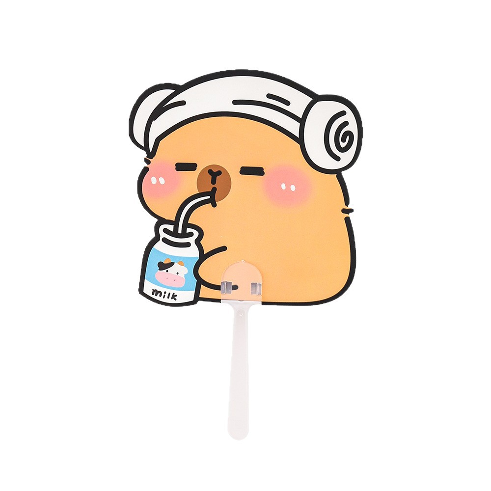 Capibala Shapes Fan Summer Cartoon Capybara Hand-held Small Fan Cute Push Small Gift Children's Fan