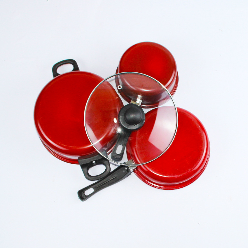 Cookware suit non-stick three-piece kitchen gift pot will be sold purchasing company activities opening gifts into the store gift