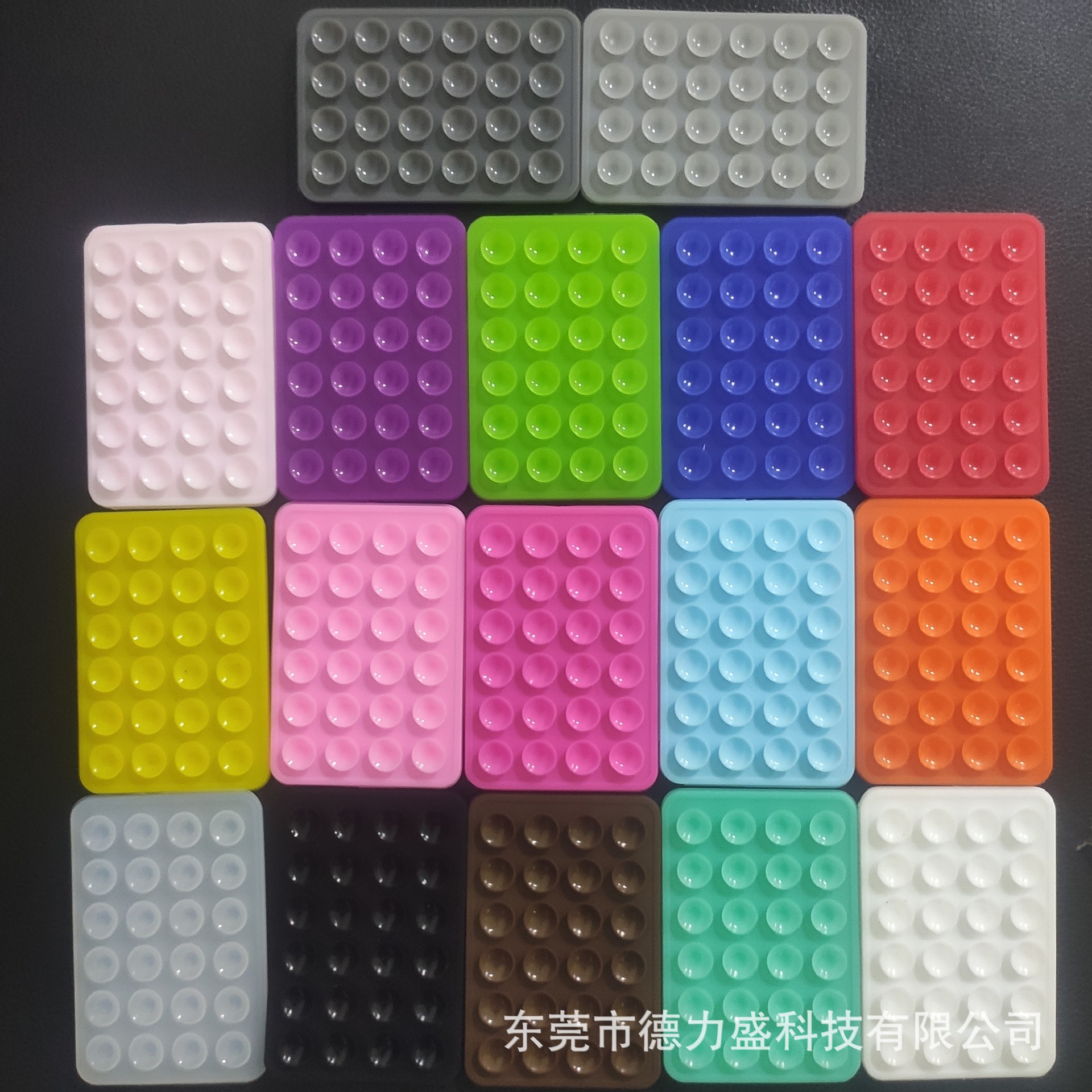 Double-Sided Silicone Suction Cup 28/24 Square Mobile Phone Holder Tablet Bag Charger Universal Suction Cup Holder