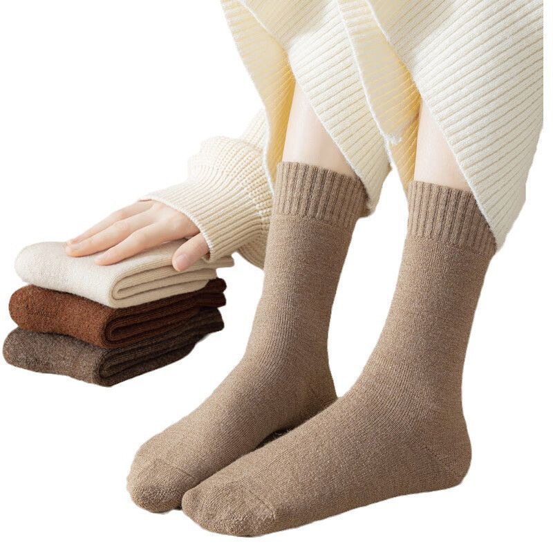 terry socks children autumn and winter fleece-lined thickened warm deodorant home floor socks sleep socks winter confinement socks