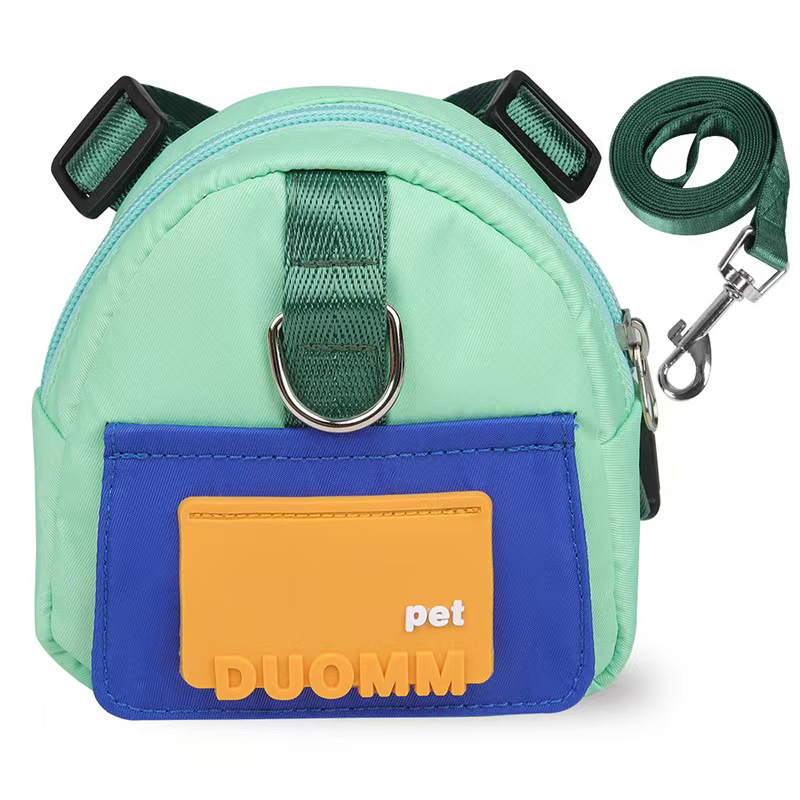 New pet self-backpack cartoon dog schoolbag outdoor travel dog small schoolbag pet supplies manufacturers wholesale