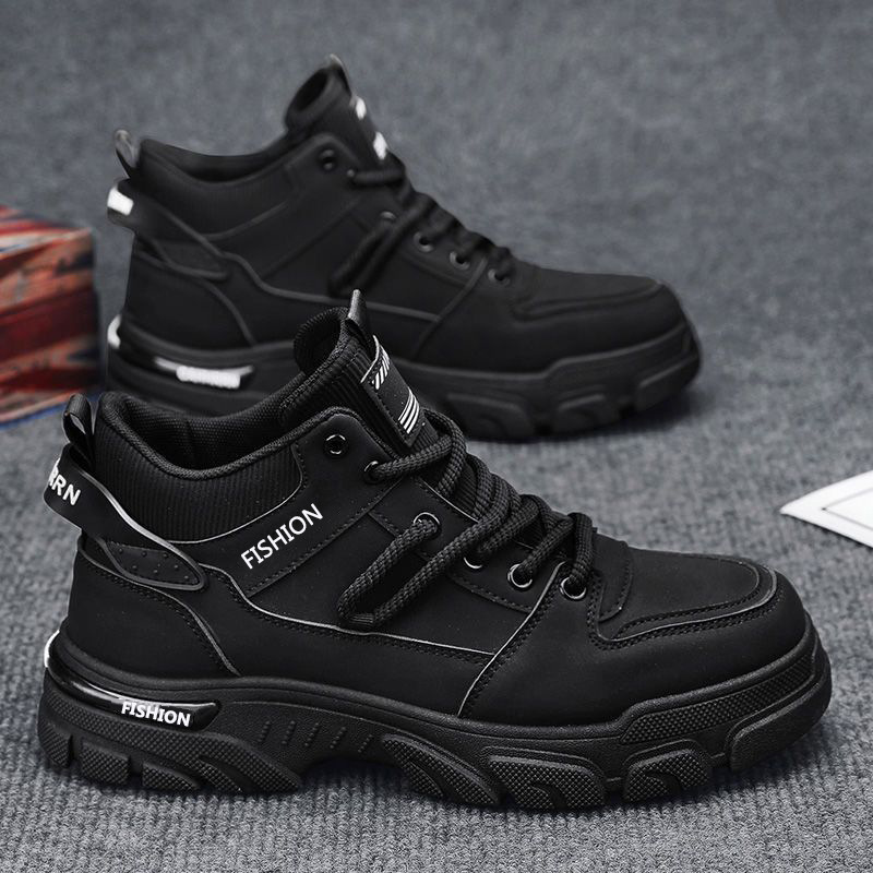 Boots Men's Shoes 2025 New Autum Non-Slip Waterproof Wear-Resistant Work Boots Men's Outdoor High-Top Sports Sneakers