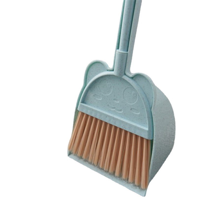 Children's Plastic Broom Mini Small Broom Dustpan Broom Soft Wool Broom Combination Broom Set Household