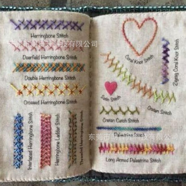 New Product Stitch Book with Tutorial Book DIY Stitch Sample Book Linen Embroider Lover Book