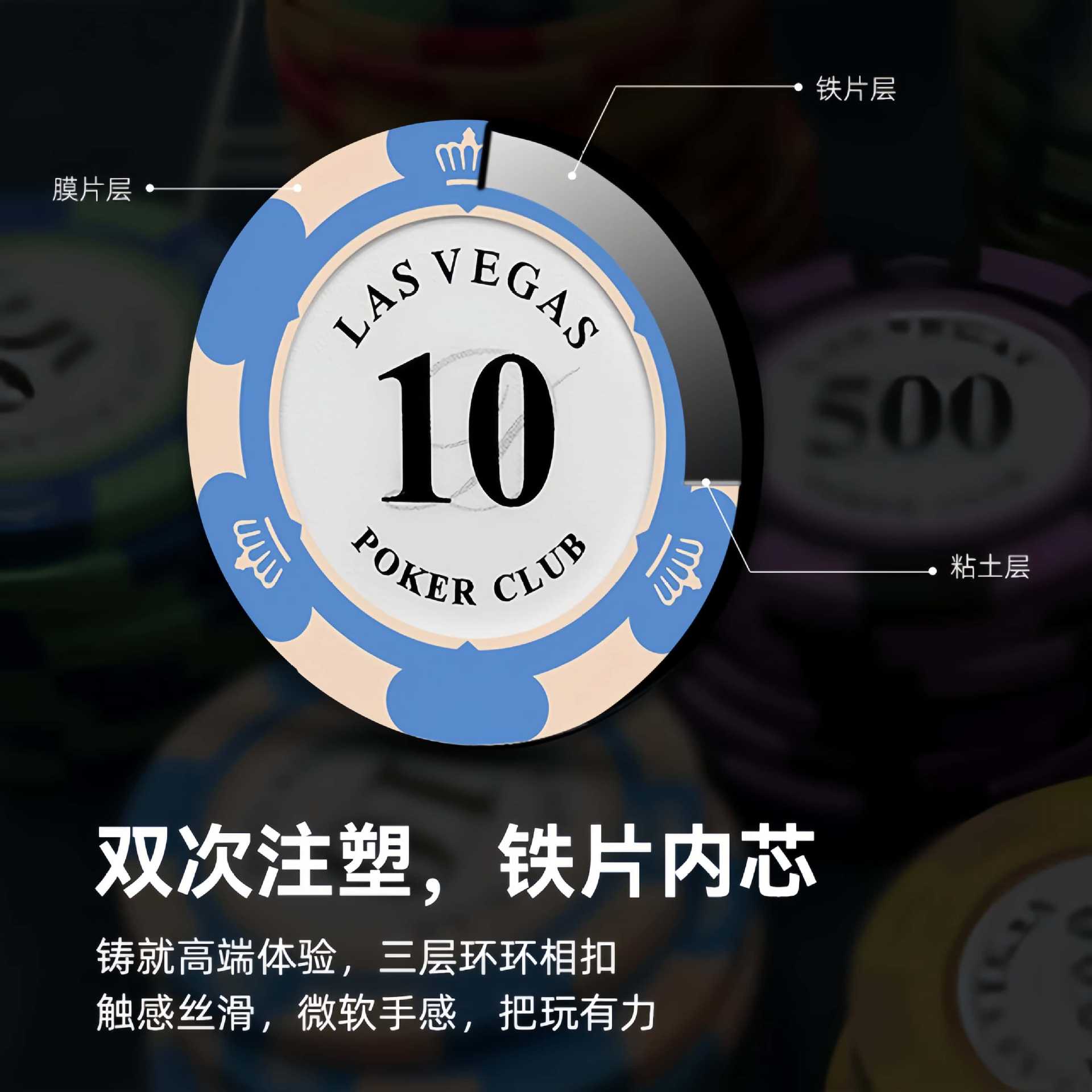 Chip Coins in Stock Crown Stickers Chip Clay Chips Plastic Chips Plastic Sheets Chess and Card Entertainment Chips Round Coins