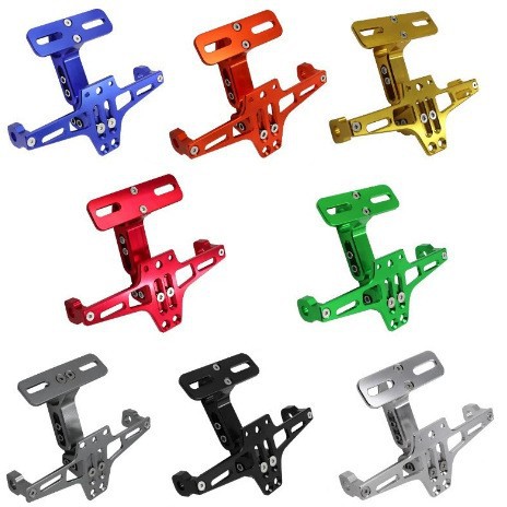 Factory Direct Sales Retractable Aluminum Alloy License Plate Holder Car Aircraft License Plate Bracket Motorcycle Rear License Plate Holder Support Bracket