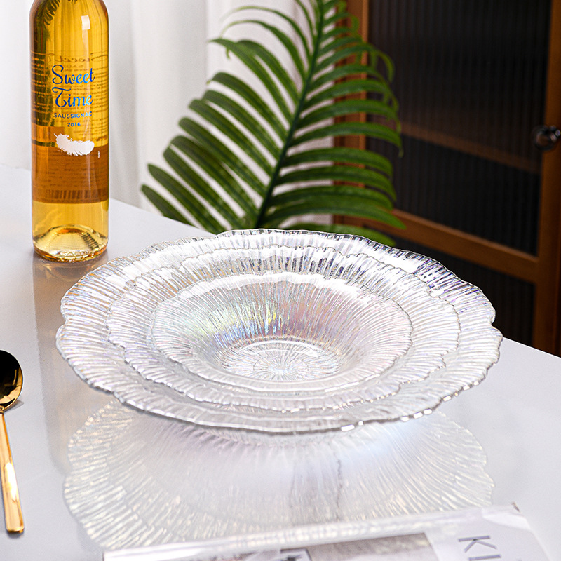 Оптимальная лотосовая фруктовая тарелка, чаша в виде лотоса, стеклянная тарелка для кофейного стола в гостиной, оптовая продажа, высокая цветовая ценность, практичная