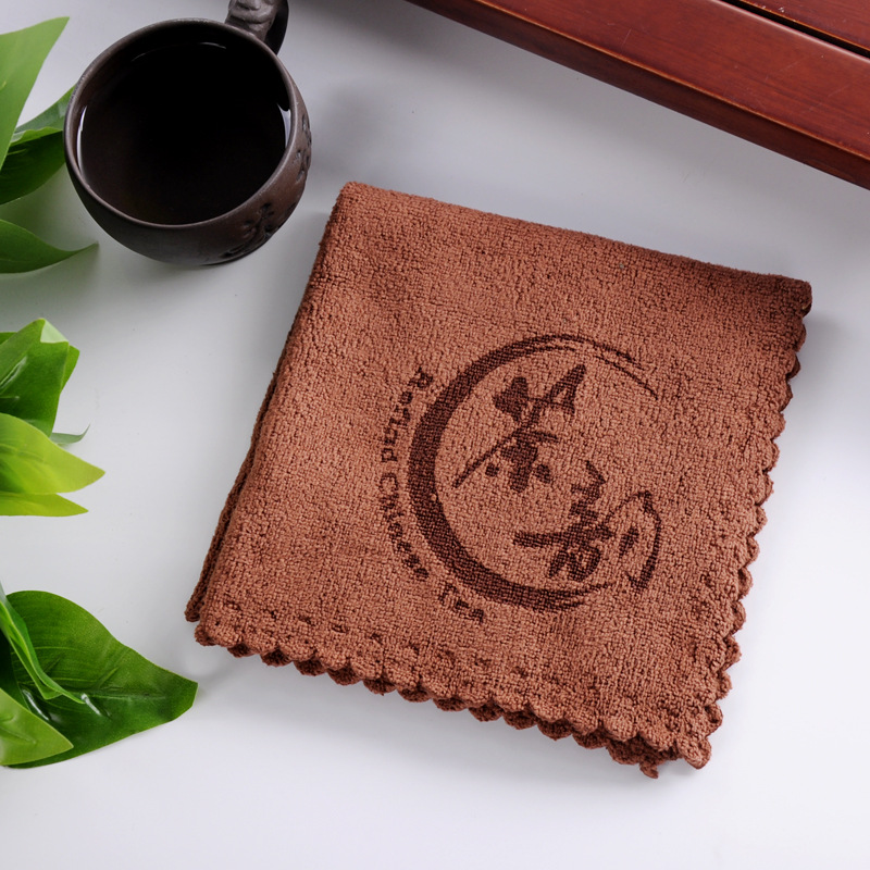 Kung Fu Tea Towel, Absorbent Thickened Tea Set Towel, Tea Table Cloth, Zen Style Lint-Free Square Towel, Tea Ceremony Cloth