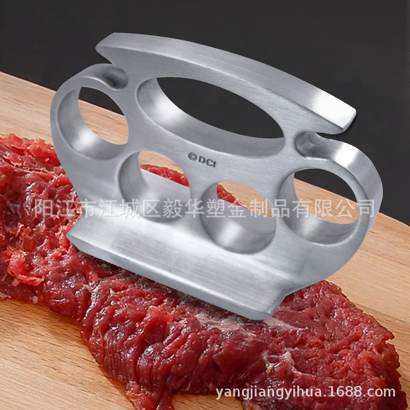 Cross-Border Exclusive Zinc-Aluminum Alloy Meat Tenderizer Creative Kitchen Gadget Meat Pounder Ring Tenderizer Meat Hammer