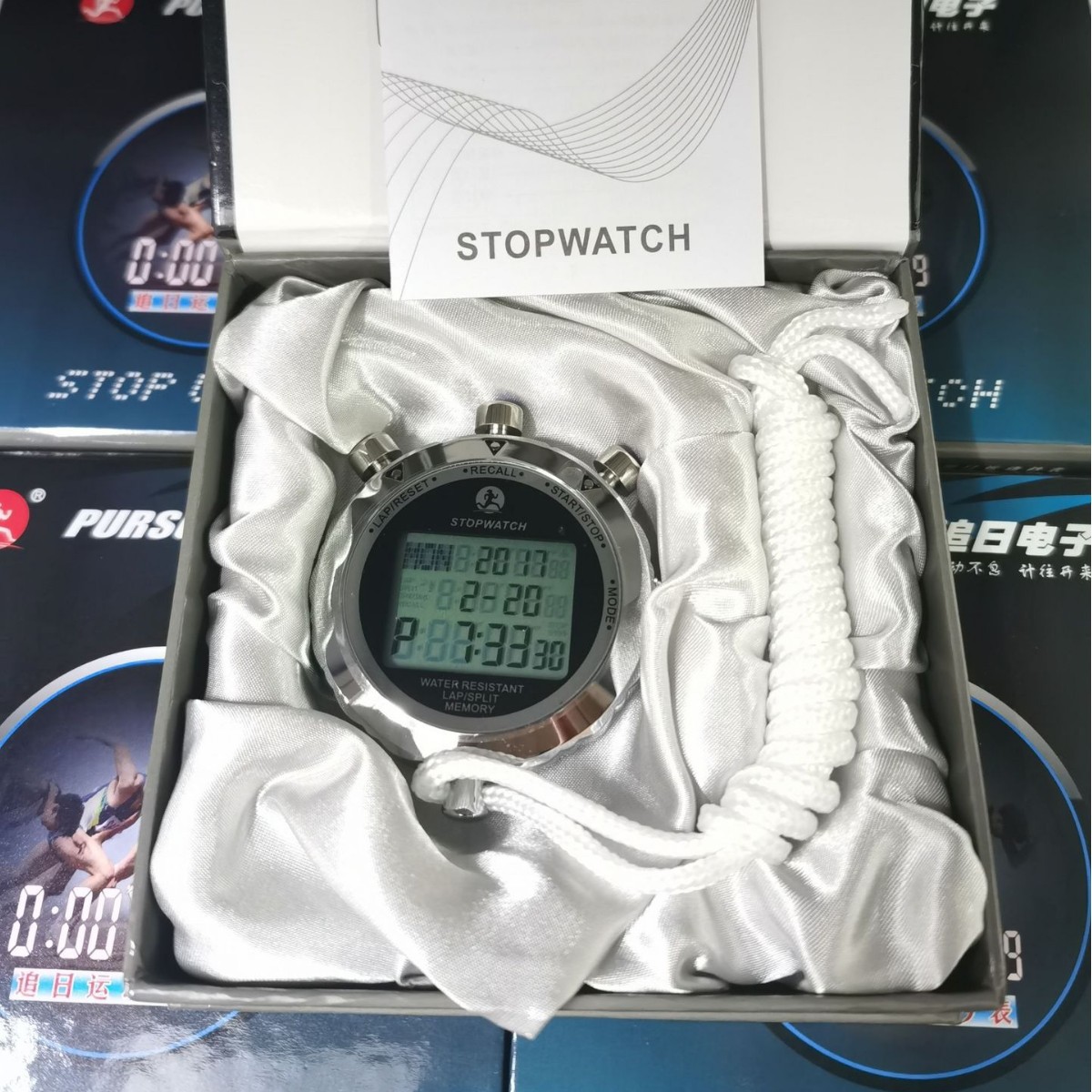 Manufacturers provide PS-6100 is a three-row display stopwatch stopwatch stopwatch 100 metal stopwatch