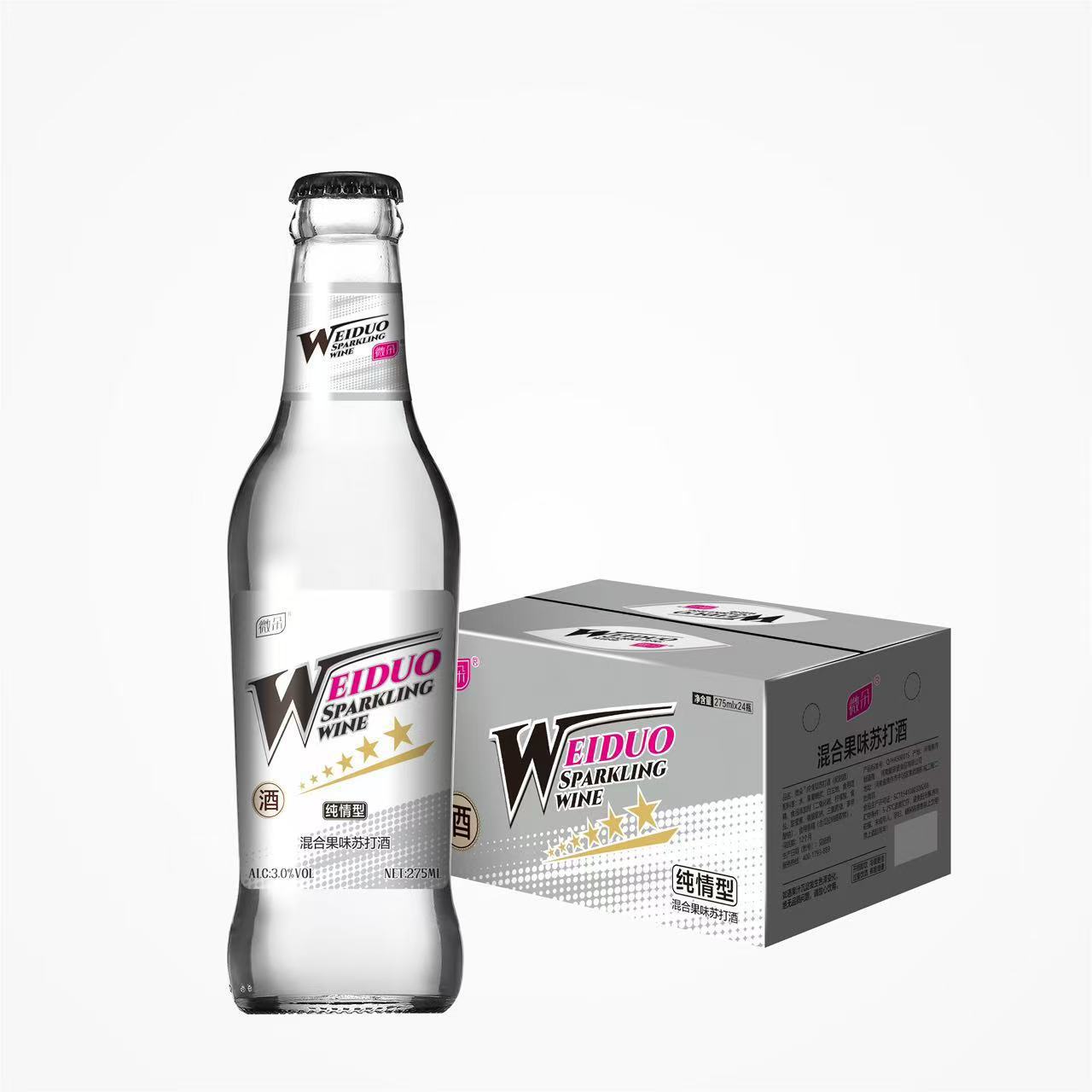 Weiduo Power Soda Wine 275ml*24 Bottles Whole Box Wholesale Mixed Fruity Beer Bar Ktv Special Beer