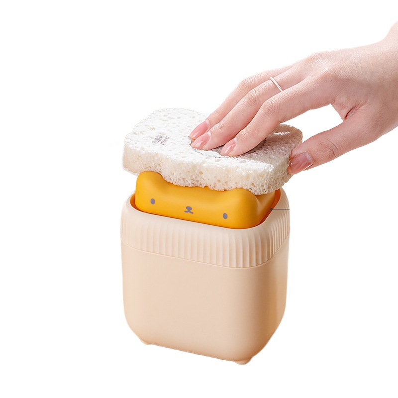 Dishwashing Liquid Press Bottle Presser Bubble Box Kitchen Household Sponge Dishwashing Liquid Dispensing Press Bottle No