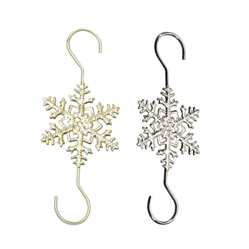 Creative Christmas Supplies Hot-Selling Christmas Accessories Decorations Christmas Snowflake Hooks 68Mms Hooks in Stock