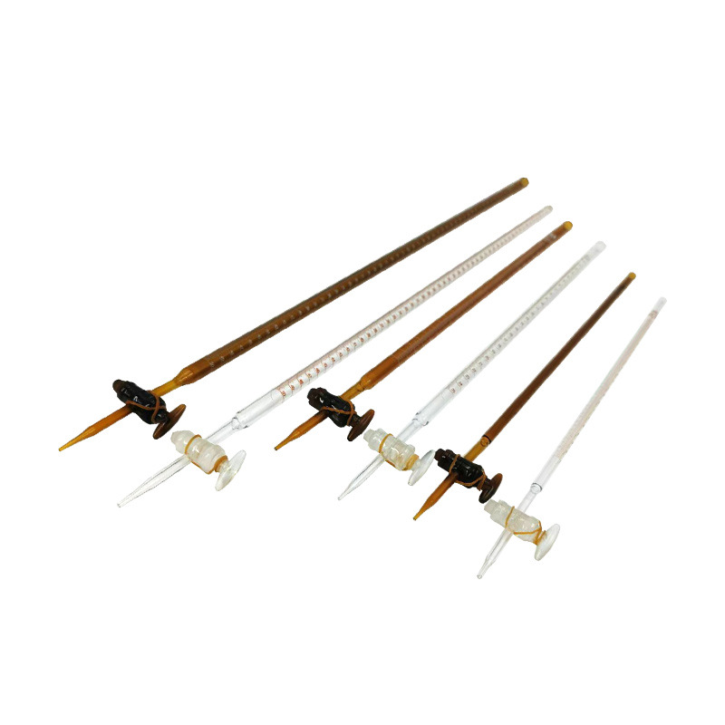 Acid Burette Basic Burette 10ml25ml50ml Laboratory Glass PTFE Burette Brown White