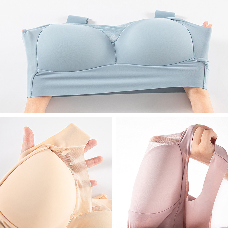 Cross-border plus size plus fat version vest seamless sports underwear European and American women's back bra in stock wholesale