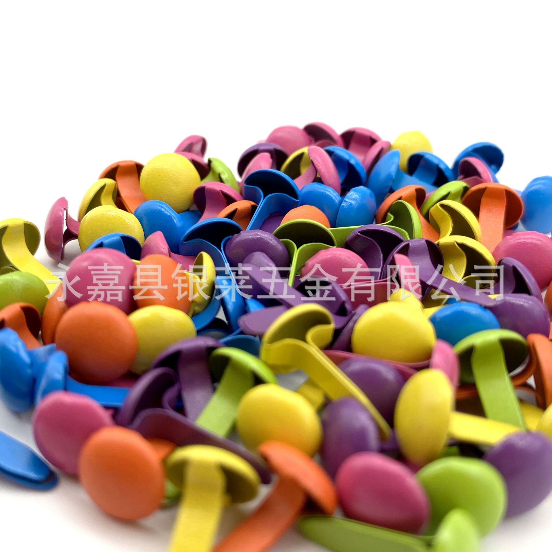 New 8*14mm Colorful Painted Two-Legged Nails Round Head Double-Legged Nails