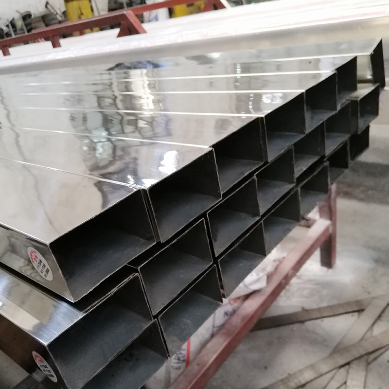 316L Brushed Stainless Steel Rectangular Tube 201 Decorative Tube National Standard Industrial 304 Flat Tube In-Stock Bending