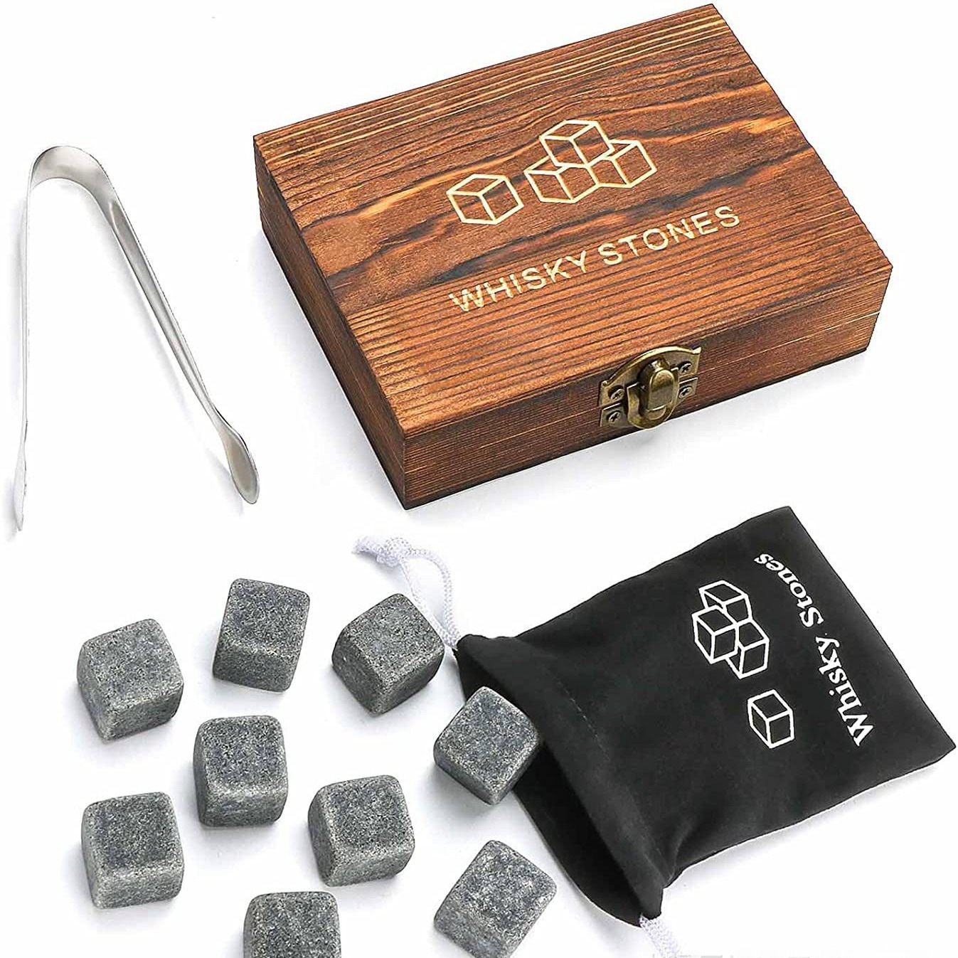 Whiskey Ice Tartar Whiskey Stones Exquisite Wooden Box Set Natural Ice Cube Ice Capsules Source Manufacturer