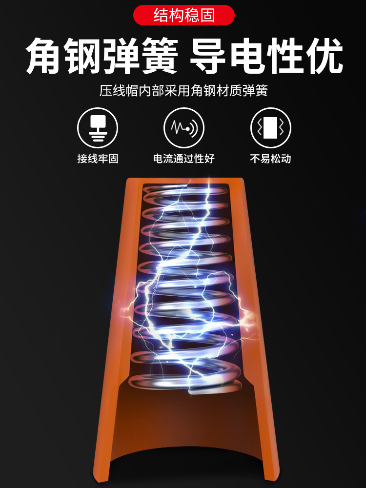 Spring Screw Type P1/2/3/4/6 Wire Connector Rotary Closed Terminal Quick Connector Screw Type Crimping Terminal Cap