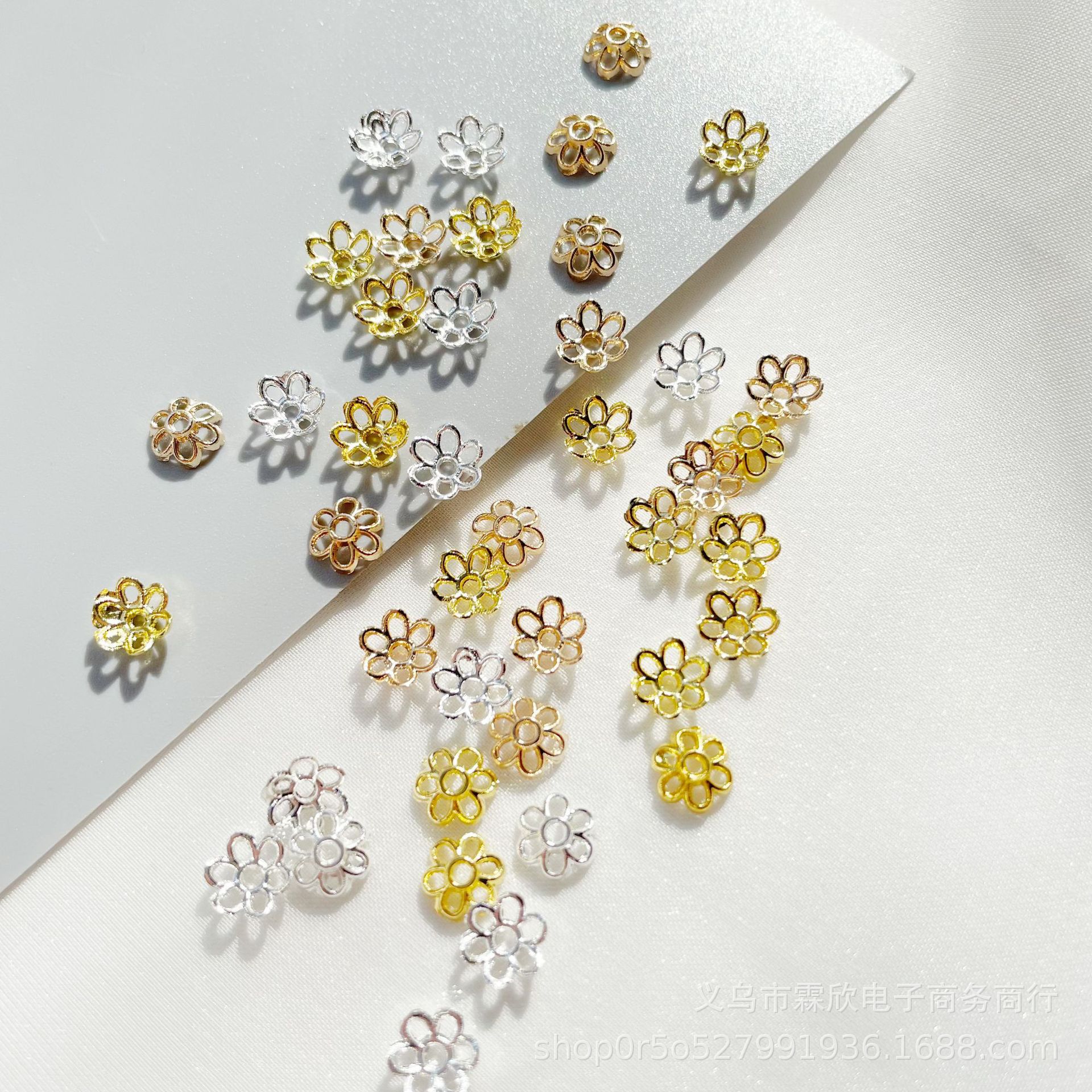 7мм сплав цветное удерживающее полое шести-лепестковое кольцо капсульный разделитель DIY ручной работы браслет серьги подвеска аксессуары разделитель