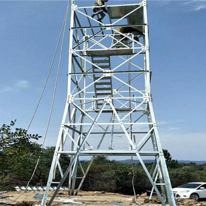 Border Four-Column Angle Steel Monitoring Tower Observation Tower Landscape Wetland Scenic Spot Observation Tower Observation Tower Mountain Top Observation Tower