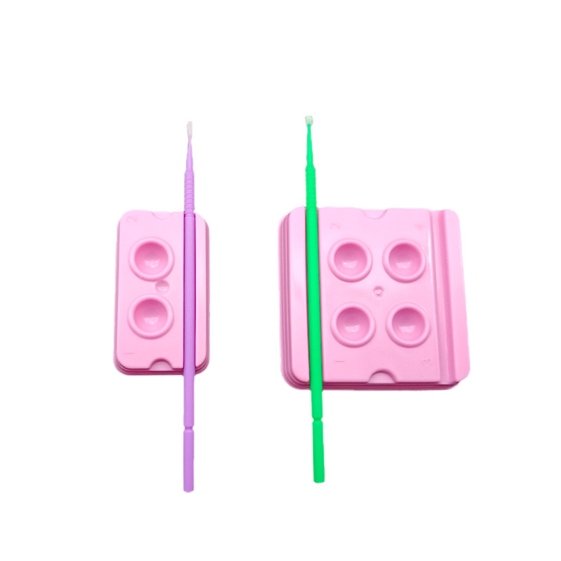 Dental Material Mixing Dish Pink 2-Hole 4-Hole Disposable Adhesive Mixing Cup