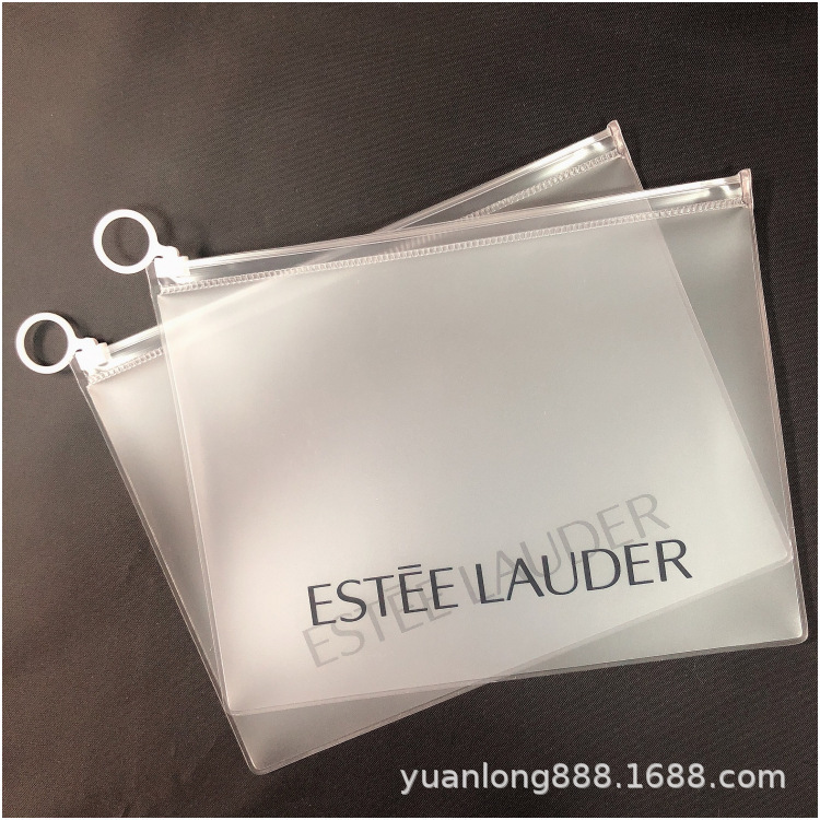 Pvc Frosted Transparent Zipper Bag Adhesive Bag Eva Plastic Transparent Bag Stationery File Storage Bag Pull Ring Zipper Bag
