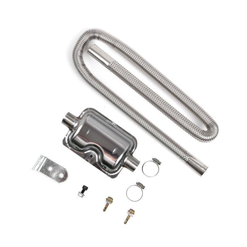 Car parking heater stainless steel exhaust pipe exhaust pipe spiral thread corrugated exhaust pipe exhaust accessories