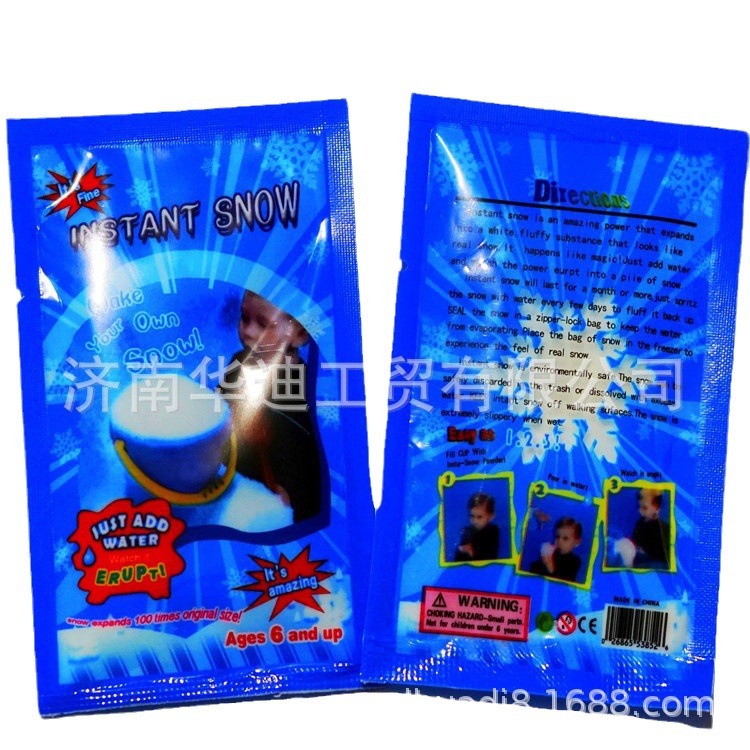 Cross-Border Amazon Supply 8g Bag-High Expansion High-Quality Artificial Snow/Fake Snow/Christmas/Magic