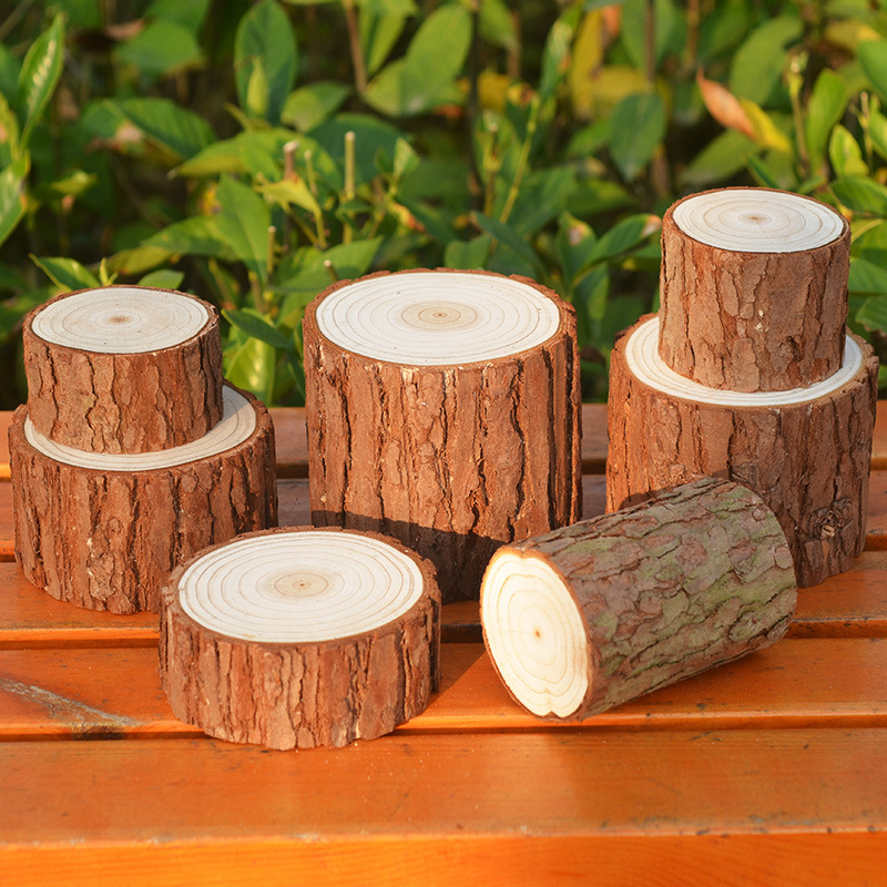 Small wooden pile wholesale base ornaments log Pier stump trunk shooting props handmade diy gardening fireplace decoration
