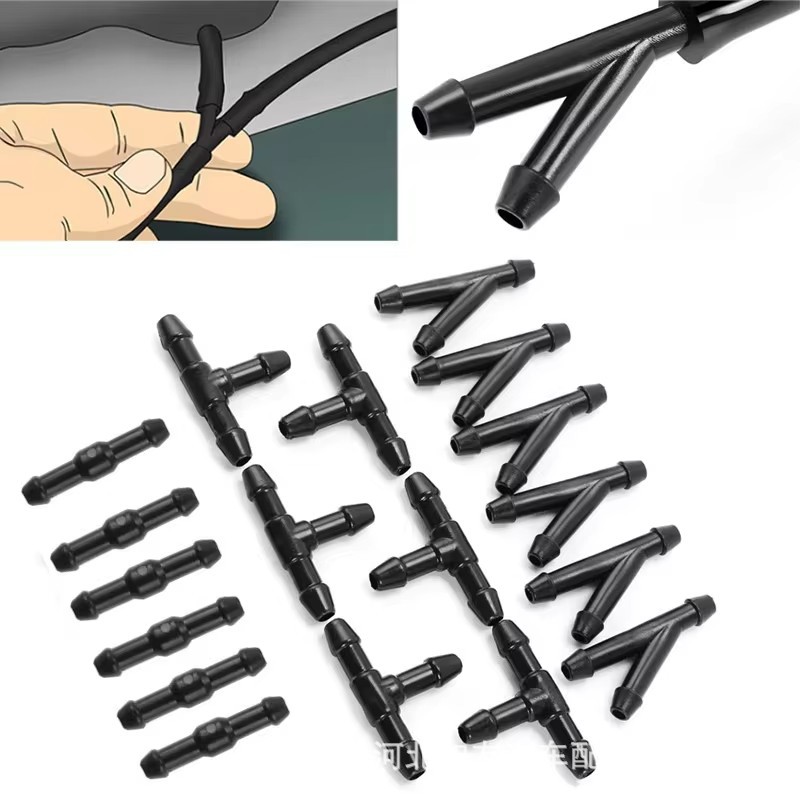 Automobile water spray pipe joint three-way joint direct oblique Y-way water pipe joint automobile wiper water spray pipe joint