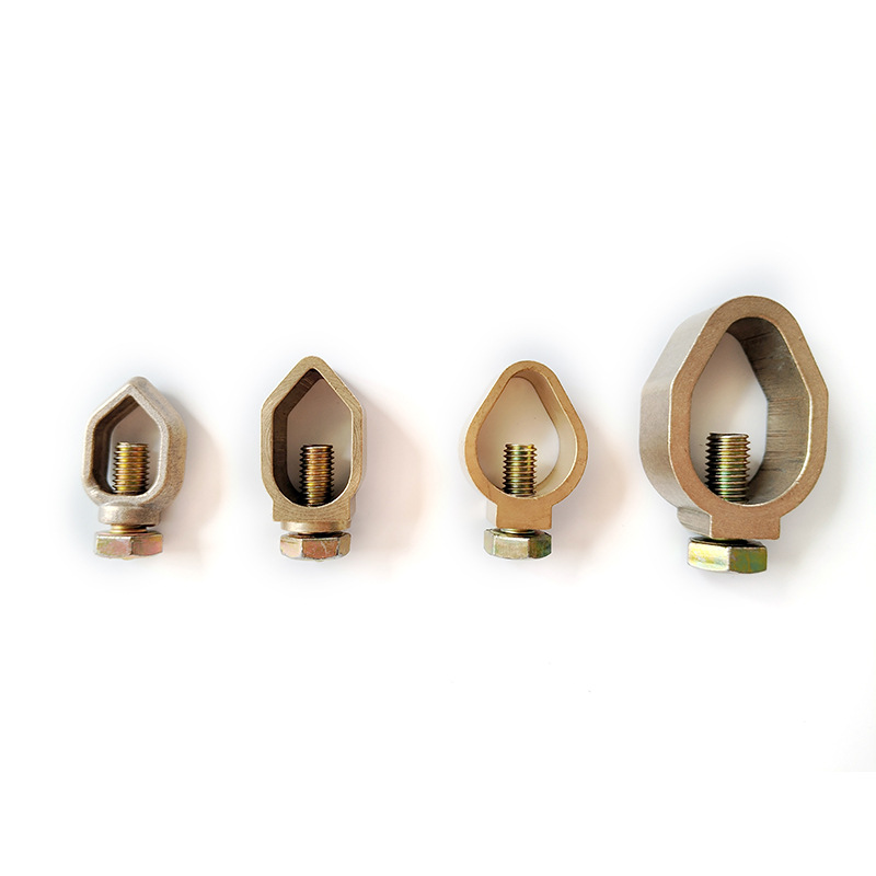 Brass Connection Lightning Protection Wire Clamp a (D) Type Clamp Manufacturer Wholesale Ground Wire Fastener Equipment Terminal Block Wire Clamp