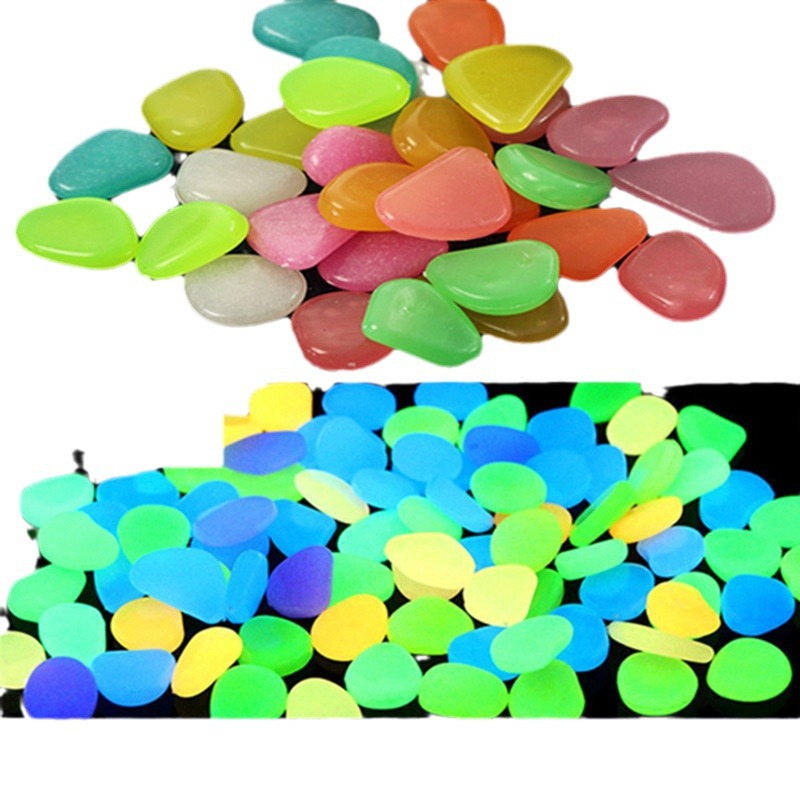 2cm Luminous Stone Archaeological Toy Aquarium Landscaping Luminous Stone Garden Pebbles Cross-Border 1.8g Fluorescent Stone Factory