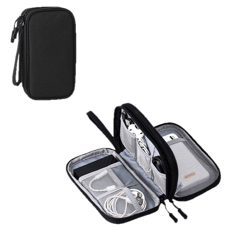 in stock Data Cable Bag Storage Bag Earphone Bag Charger Mobile Phone Bag Clutch Bag U Disk Multifunctional Storage Bag