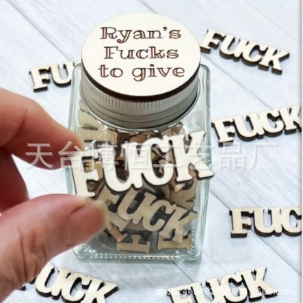 Фабричный прямой FUCK полые буквы деревянные креативные граффити деревянные изделия на день рождения трюк стеклянная бутылка