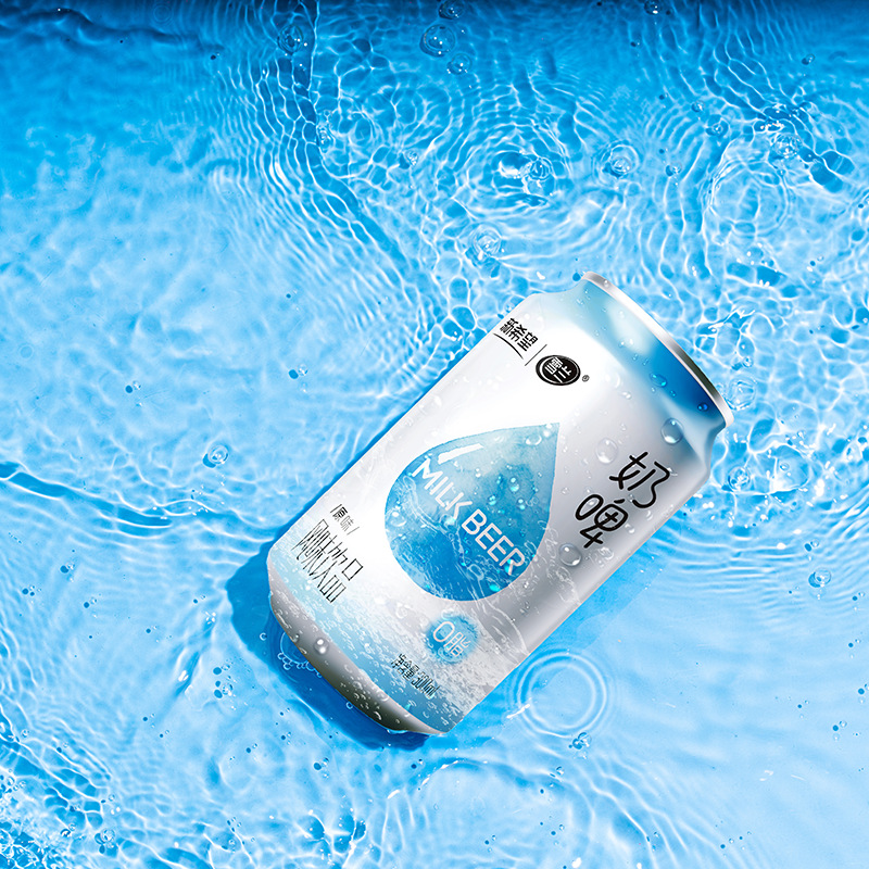 The whole box of 300ml * 12 cans of new hope snow blue milk beer wholesale lactic acid flavor beverage a generation of hair