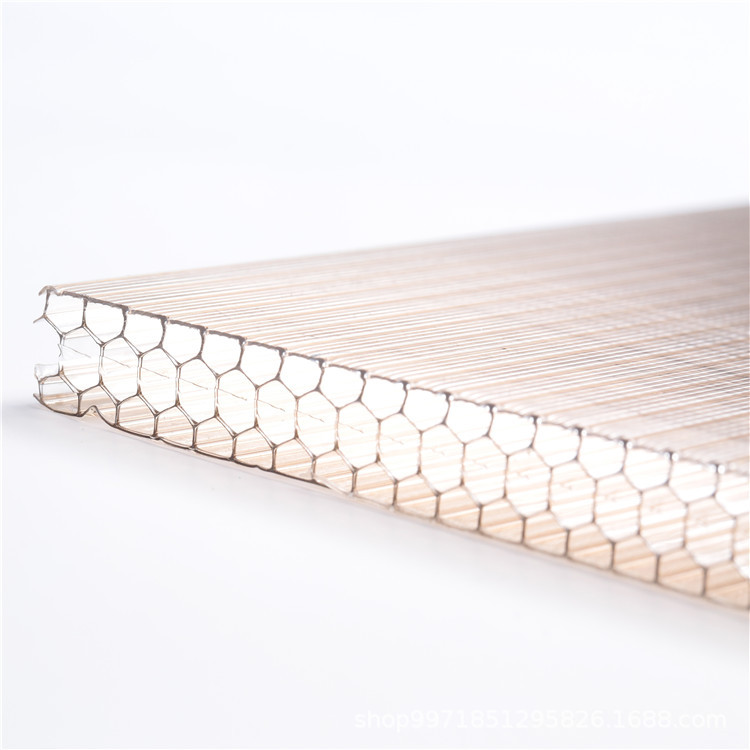 Polycarbonate Pc Sunboard Transparent Thickeneded Canopy Endurance Board 5mm Hollow Two-Story Insulated Wedding Honeycomb Board